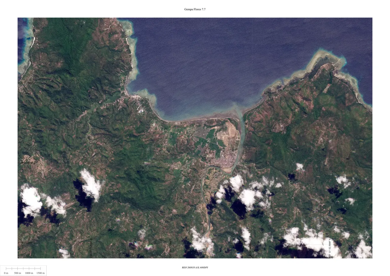 Peta Situasi Gempa Flores M7.7 Sektor Reo